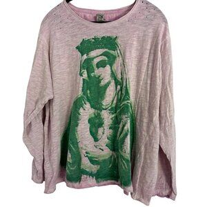 Magnolia Pearl Mother Mary Viggo LS Tee  Guava NWT